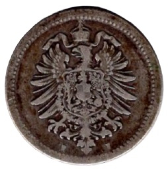50 Pfennig 1877 B Deutsches Kaiserreich Silbermünze
