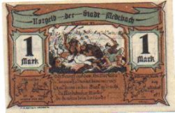59964 Medebach city emergency money worth 1 mark around 1921