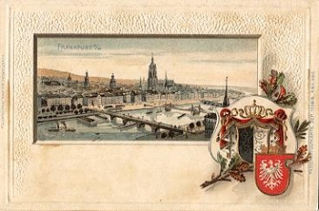 Frankfurt Main Passpartout embossed card * ca. 1900