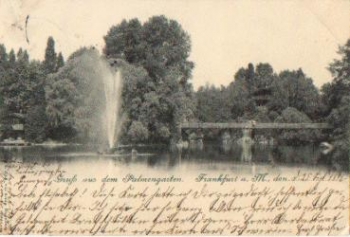 Frankfurt Main Palmengarten Springbrunnen o 27.9.1898