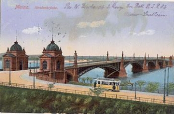 Mainz bridge tram o 25.6.1914