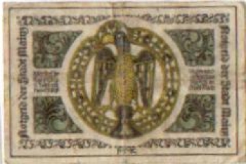 Mainz city emergency money worth 50 Pfennig Vogel 1921