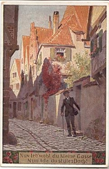 Paul Hey, goodbye little alley, k. AK., Membership card artist card * approx. 1920
