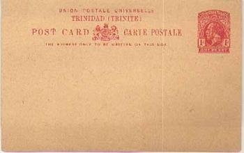Trinidad & Tobago postal stationery 1 penny * approx. (1900)