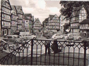 34576 Homberg, Marktplatz, VW Käfer, * ca. 1960