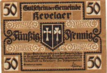 47612 Kevelaer Städtenotgeld 50 Pfennige 1921