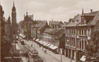 47807 Crefeld Rheinstrasse Straßenbahn o 23.6.1926