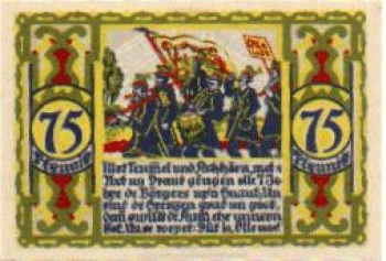 Osnabruck city emergency money 75 pfennigs 1921