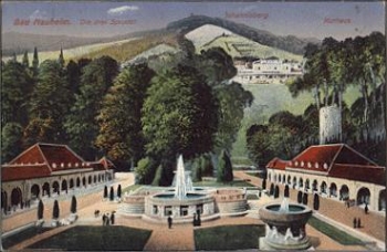 61231 Bad Nauheim Die drei Sprudel Johannisberg Kurhaus o 4.8.1916