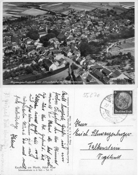 55270 Schwabenheim Selz Flugzeugaufnahme o 22.3.1939