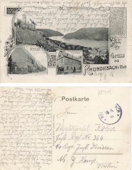 55413 Rheindiebach Weinwirtschaft Kober o 15.8.1916