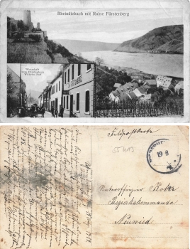 55413 Rheindiebach Wirtschaft zum Fuerstenberg o 19.8.1914