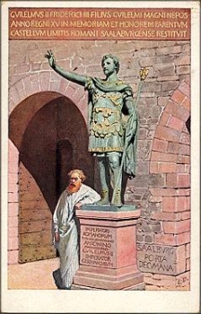 61352 Saalburg Castle Porta Decumana Artist card E. Doepfler * ca. 1900