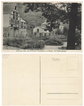 56254 Moselkern Mosel Gasthaus Kotthoff um 1920
