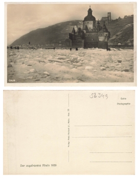 56349 Caub Rhine frozen over in 1929