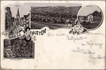 63679 Schotten Litho Bahnhof o 1903