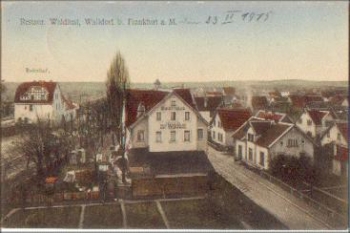 64546 Walldorf Restaurant Waldlust o February 23, 1915 ​​​​​​​Bahnpost Frankfurt - Bruchsal Train No. 841