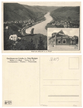 56859 Bullay Mosel Gasthaus zur Linde * um 1920