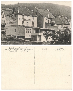 56859 Bullay Mosel Inn with a beautiful view around 1920