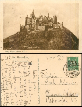 Bissingen Burg Hohenzollern o 27.09.1924