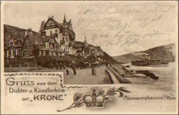 65385 Assmannshausen artists' home "Zur Krone" o 12.6.1911