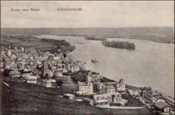 65385 Ruedesheim Greetings from the Rhine * around 1920