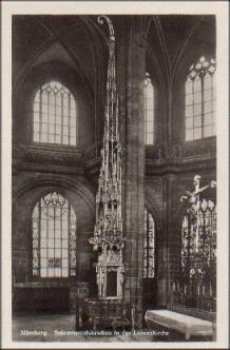 Nuremberg sacrament house in the Lorenzkirche * approx. 1940