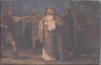 Leinweber R. "Die Heilige Schrift" Künstlerkarte * ca. 1920