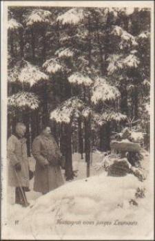 Heldengrab eines jungen Leutnants 1. WK. Winter oder 24.4.1916