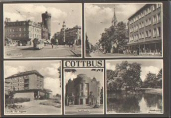 Cottbus Stadttheater Straßenbahn o 8.5.1967