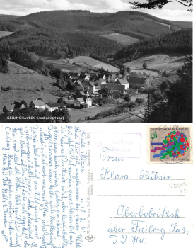 59909 Gellinghausen country postmark o 03/17/1965 on postcard Gellinghausen