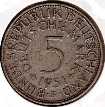 5 D-Mark 1951 F