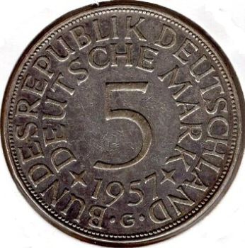 5 D-Mark 1957 G BRD