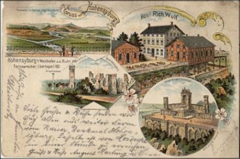 Hohensyburg Dortmund Litho o 12.4.1898
