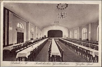 45711 Dattlen Catholic Journeymen's House Large Hall o approx. 1928