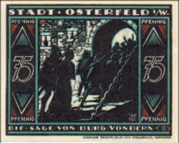 Osterfeld Oberhausen city emergency money 75 Pfennig No. 9 1921