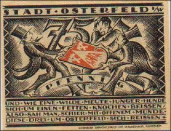 Osterfeld Oberhausen city emergency money 75 pfennigs 1921