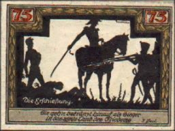 46460 Wesel City emergency money 75 Pfennig The shooting in 1921