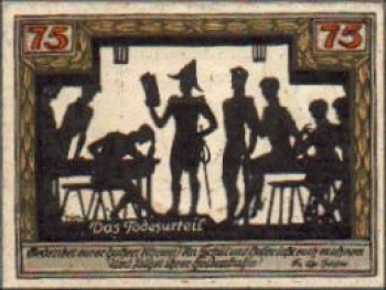 46460 Wesel city emergency money 75 Pfennig The death sentence 1921