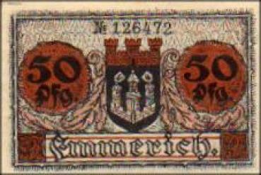 46468 Emmerich city emergency money value 50 pfennigs 1918