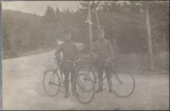 WWI, military cyclist, real photo * around 1915