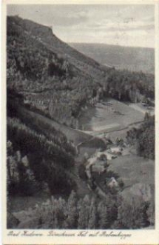 Bad Kudow, Dörnikauer Tal mit Rabenkoppe o 13.5.1940 Schlesien 