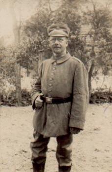 German soldier military WW1. Real photo card o May 18, 1917