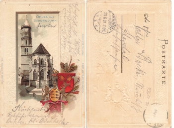 73614 Schorndorf passepartout embossed litho o June 23, 1901