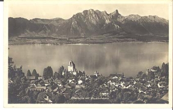 Oberhofen am Thunersee mit Stockhornkette gebr. 12.7.1931