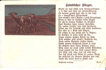 enemy aviators humor poem WW1 with cow * ca.1916