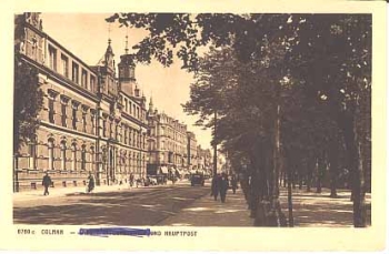 Colmar Adolf Hitler Strasse und Hauptpost * ca.1938