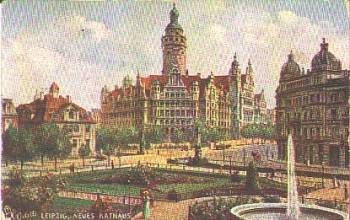 Leipzig New Town Hall Tucks Oilette 180 B, o September 23, 1908