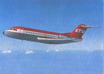 Fokker F 28 Fellowship LTU aircraft o 18.5.1972