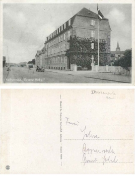 Aabenraa Grand Hotel Daenemark gebr. ca. 1930